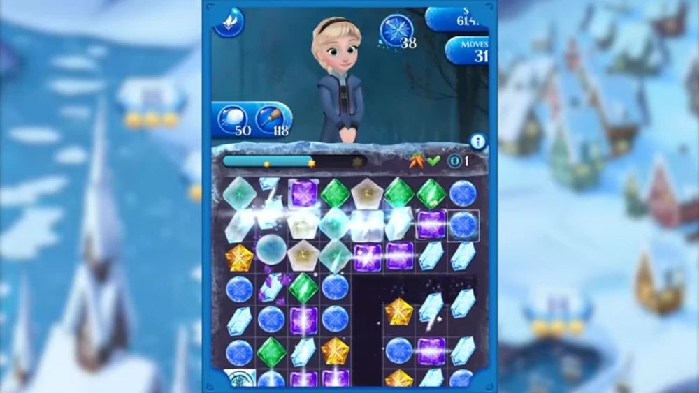 Disney Frozen Free Fall Games screenshot